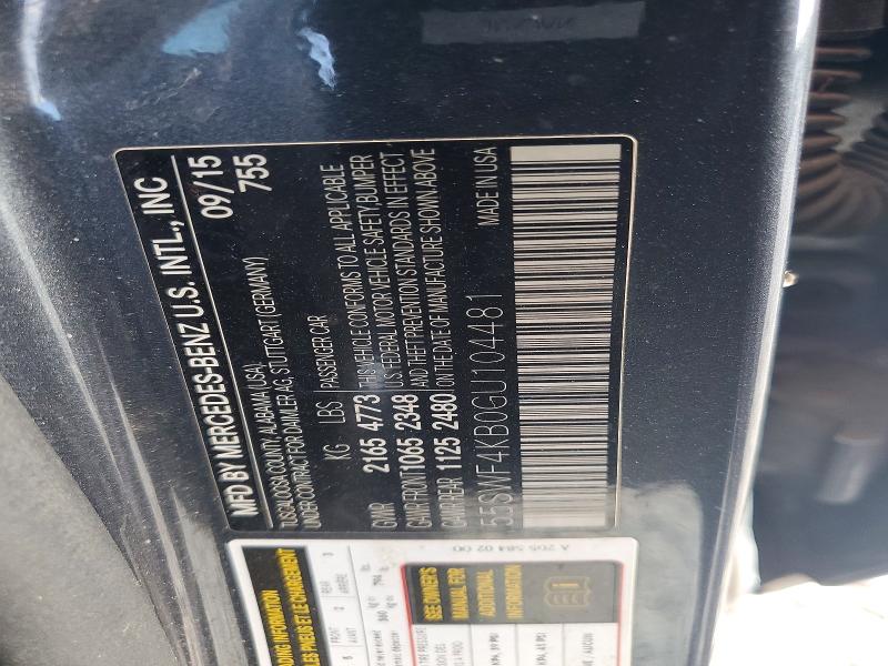 Продажа на аукционе авто 2016 Mercedes-benz C, vin: 55SWF4KB0GU104481, номер лота: 70222126
