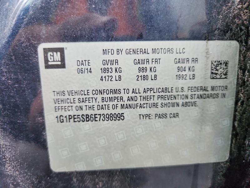 Продаж на аукціоні авто 2014 Chevrolet Cruze, vin: 1G1PE5SB6E7398995, номер лоту: 70674226