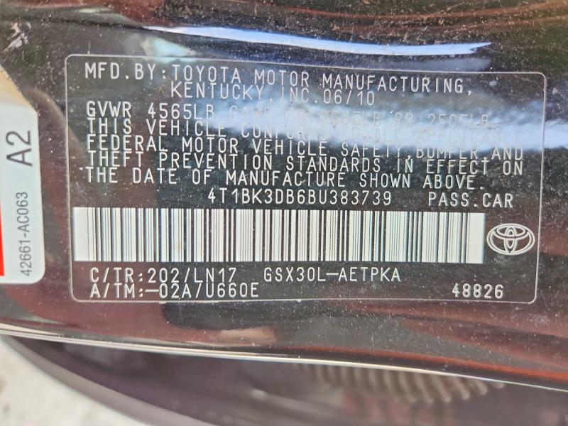 Aukcja sprzedaży 2011 Toyota Avalon, vin: 4T1BK3DB6BU383739, numer aukcji: 67402796