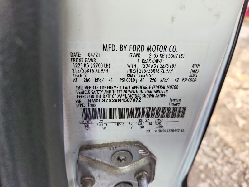 Продажа на аукционе авто 2022 Ford Transit Connect, vin: NM0LS7S29N1507072, номер лота: 69001436