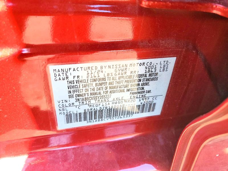 Продажа на аукционе авто 2025 Nissan Sentra, vin: 3N1AB8CV9SY265337, номер лота: 67947076