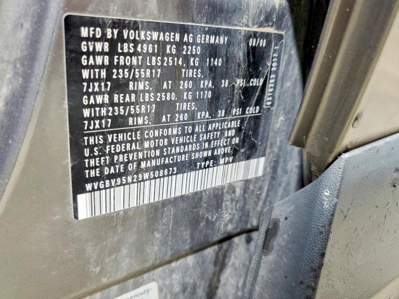 Aukcja sprzedaży 2009 Volkswagen Tiguan, vin: WVGBV95N29W508673, numer aukcji: 69852996