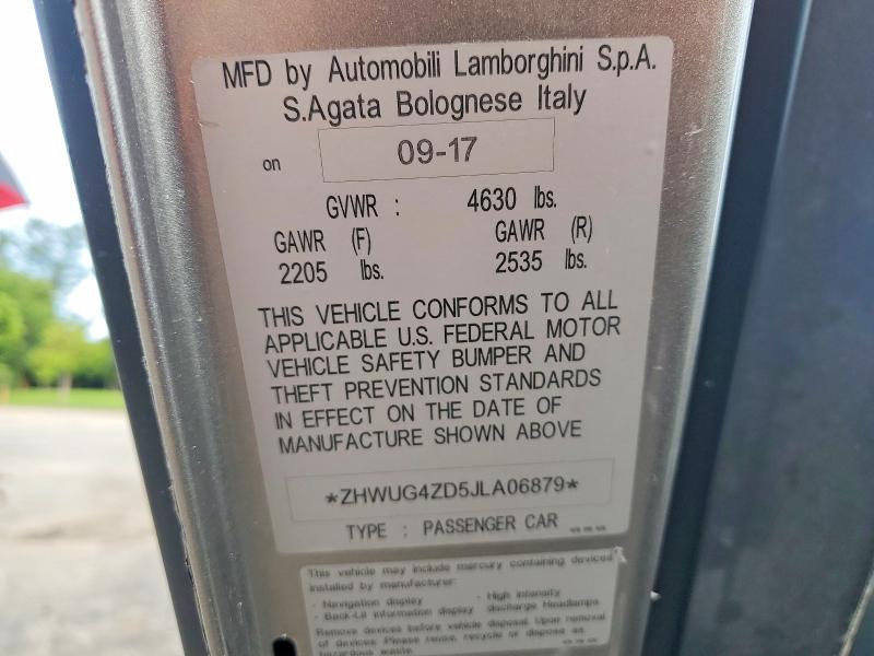 Продажа на аукционе авто 2018 Lamborghini Aventador, vin: ZHWUG4ZD5JLA06879        , номер лота: 69155136