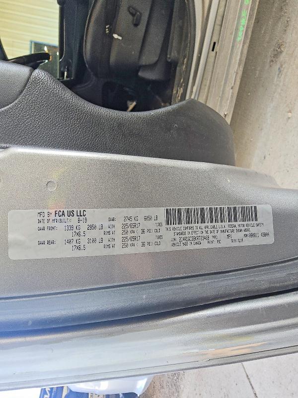 Продаж на аукціоні авто 2019 Dodge Grand Caravan, vin: 2C4RDGCG8KR723469, номер лоту: 67409156