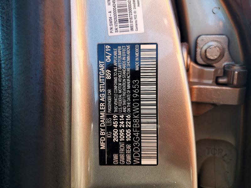 Продажа на аукционе авто 2019 Mercedes-benz A, vin: WDD3G4FB8KW019653, номер лота: 68859746