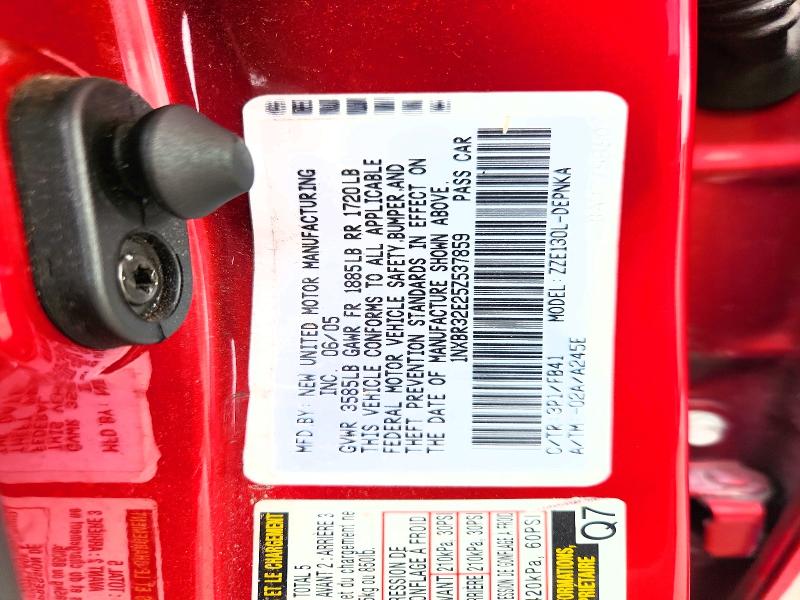 Продаж на аукціоні авто 2005 Toyota Corolla, vin: 1NXBR32E25Z537859, номер лоту: 68436606