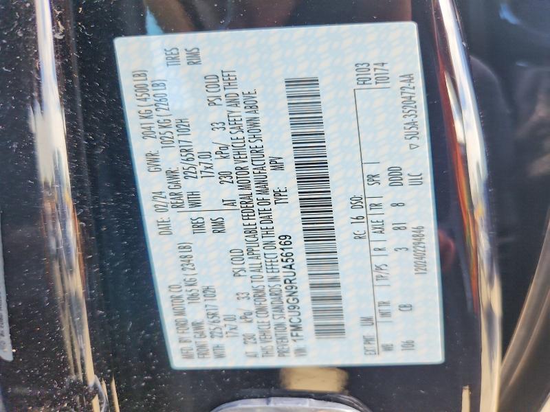 Продажа на аукционе авто 2024 Ford Escape, vin: 1FMCU9GN9RUA56169, номер лота: 70172496