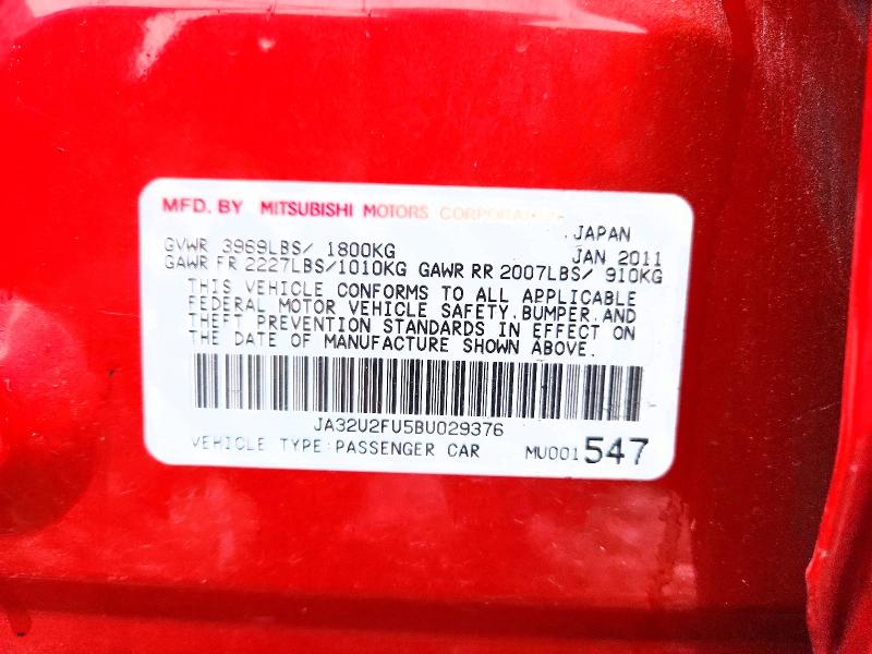 Продажа на аукционе авто 2011 Mitsubishi Lancer, vin: JA32U2FU5BU029376, номер лота: 68335796