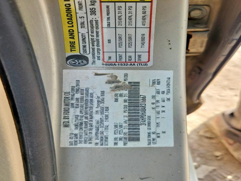 Продажа на аукционе авто 2010 Ford Fusion, vin: 3FAHP0HA8AR316667, номер лота: 70245306