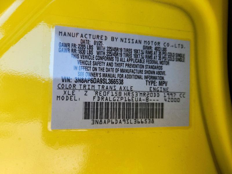 Aukcja sprzedaży 2025 Nissan Kicks, vin: 3N8AP6DA9SL366538, numer aukcji: 67443746