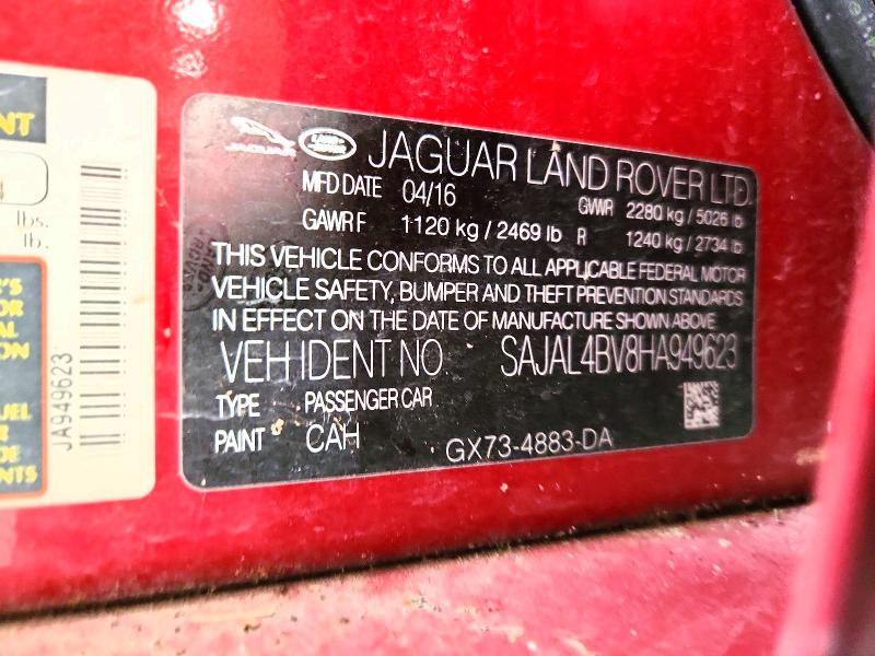 Продаж на аукціоні авто 2017 Jaguar Xe, vin: SAJAL4BV8HA949623, номер лоту: 68344166