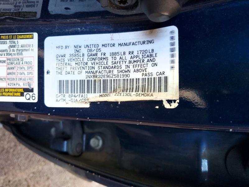 Aukcja sprzedaży 2006 Toyota Corolla, vin: 1NXBR32E96Z581990, numer aukcji: 70357476