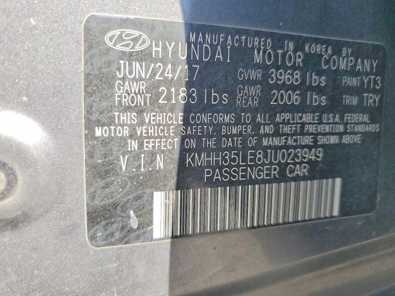 Продаж на аукціоні авто 2018 Hyundai Elantra Gt, vin: KMHH35LE8JU023949, номер лоту: 69859946