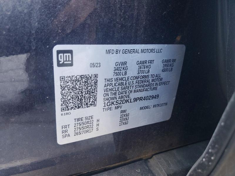 Продажа на аукционе авто 2023 Gmc Yukon, vin: 1GKS2DKL9PR402949, номер лота: 68775556