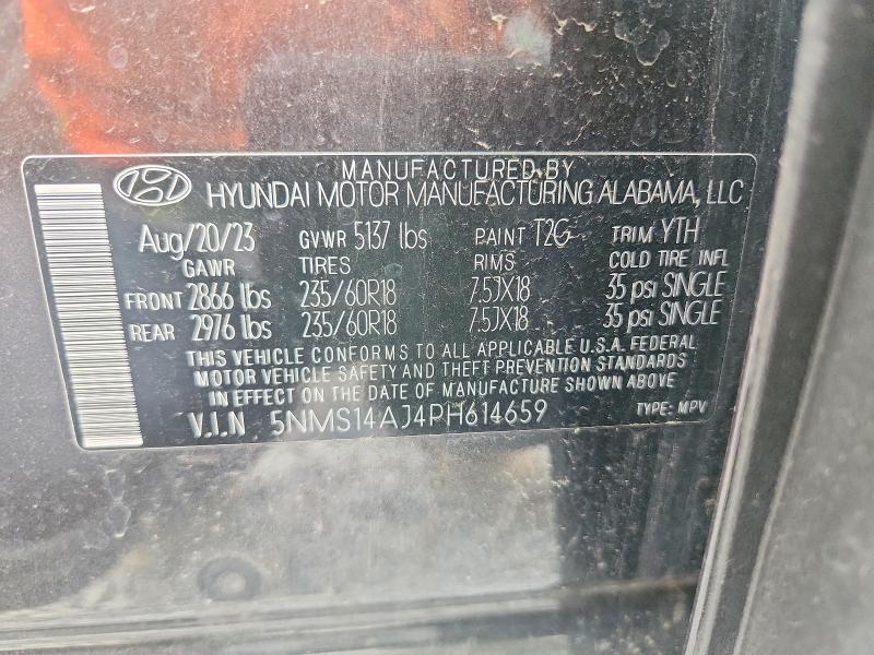 66899636 :رقم المزاد ، 5NMS14AJ4PH614659 vin ، 2023 Hyundai Santa Fe مزاد بيع