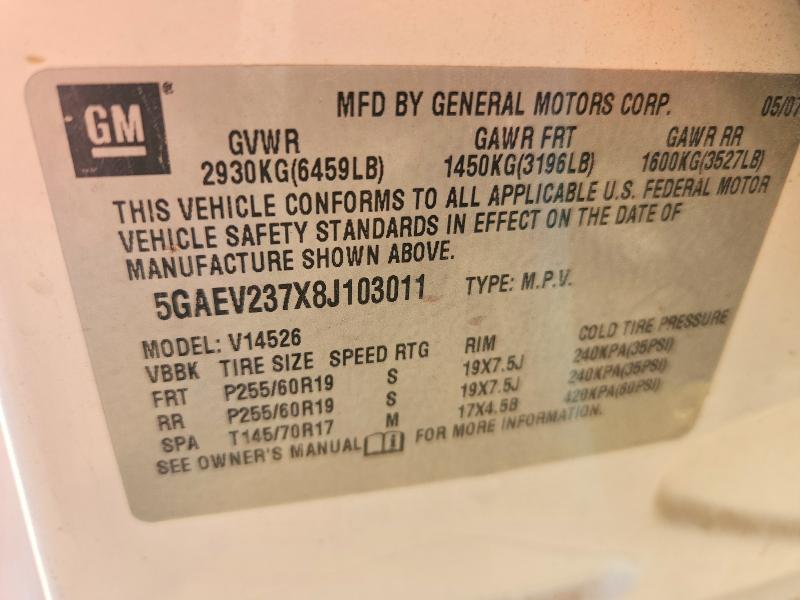 Продажа на аукционе авто 2008 Buick Enclave, vin: 5GAEV237X8J103011, номер лота: 67610396
