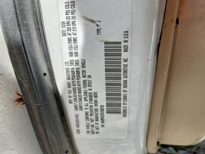 Продажа на аукционе авто 2005 Subaru Legacy, vin: 4S4BP62CX57358795, номер лота: 69168316