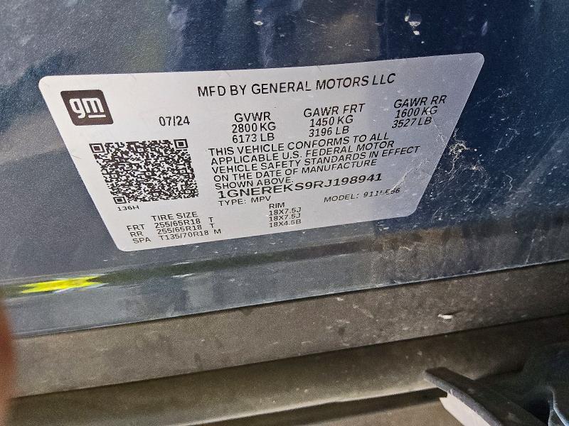 Продаж на аукціоні авто 2024 Chevrolet Traverse, vin: 1GNEREKS9RJ198941, номер лоту: 69994946