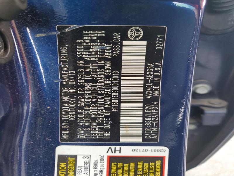 Продаж на аукціоні авто 2013 Toyota Avalon Hybrid, vin: 4T1BD1EB3DU010013, номер лоту: 67133366