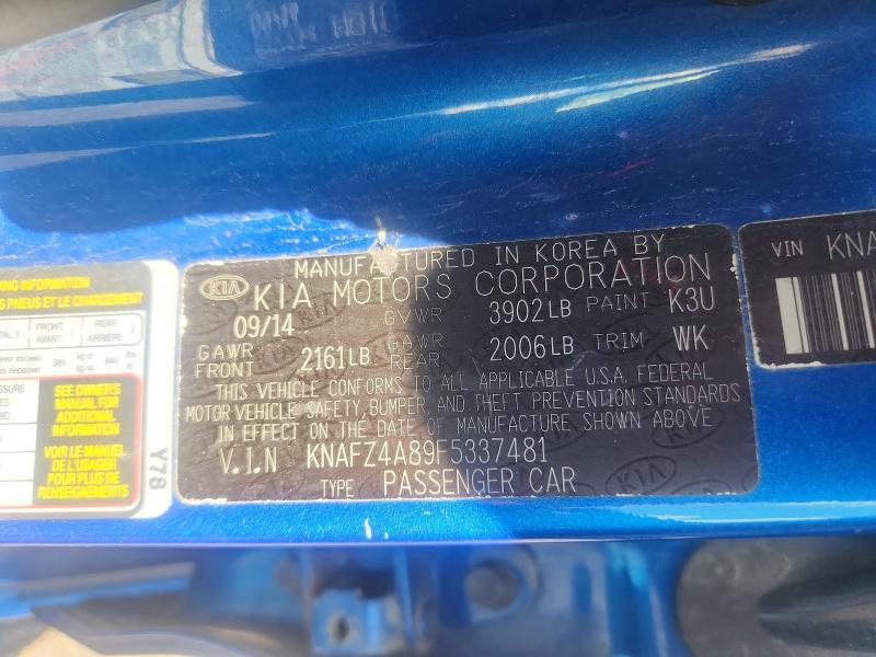 Aukcja sprzedaży 2015 Kia Forte, vin: KNAFZ4A89F5337481, numer aukcji: 68218866