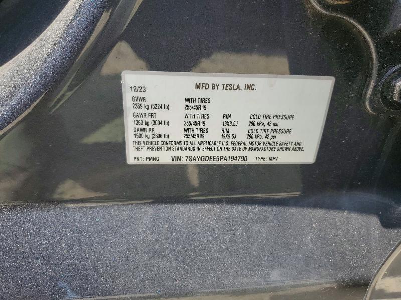 Продажа на аукционе авто 2023 Tesla Model Y, vin: 7SAYGDEE5PA194790, номер лота: 67124036