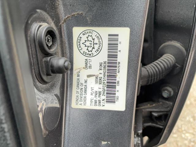 Aukcja sprzedaży 2017 Honda Civic, vin: 2HGFC2F51HH038636, numer aukcji: 70139366