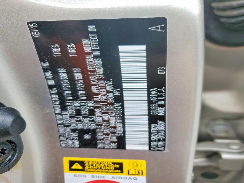 70771446 :رقم المزاد ، 5TDBKRFH1FS165470 vin ، 2015 Toyota Highlander مزاد بيع