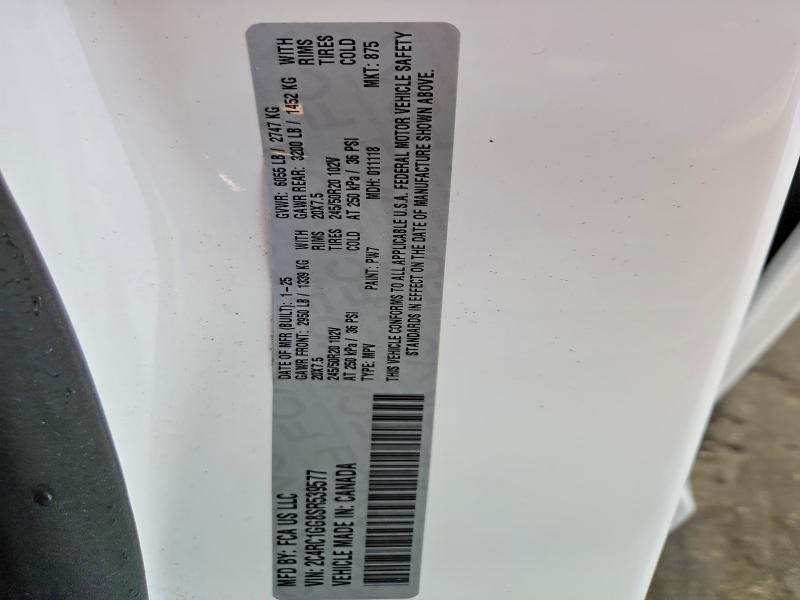 Продаж на аукціоні авто 2025 Chrysler Pacifica, vin: 2C4RC1GG8SR539577, номер лоту: 69310476