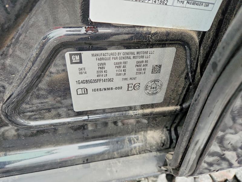 69326746 :رقم المزاد ، 1G4GB5G35FF141962 vin ، 2015 Buick Lacrosse مزاد بيع
