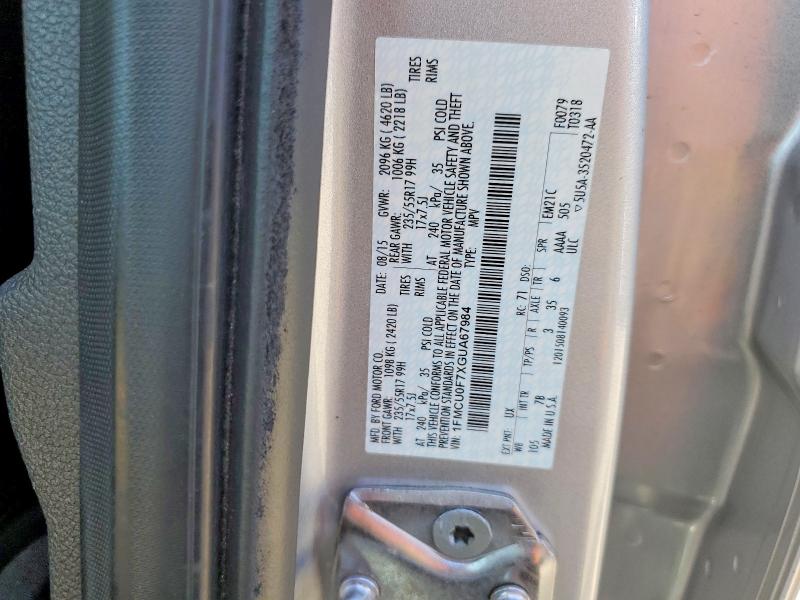2016 Ford Escape მანქანა იყიდება აუქციონზე, vin: 1FMCU0F7XGUA67984, აუქციონის ნომერი: 66861266