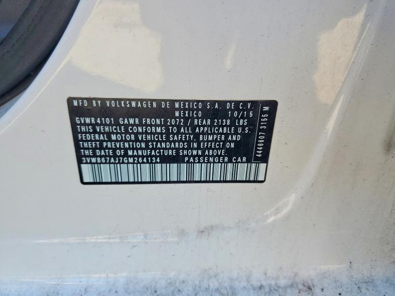 Продаж на аукціоні авто 2016 Volkswagen Jetta, vin: 3VWB67AJ7GM264134, номер лоту: 69252216