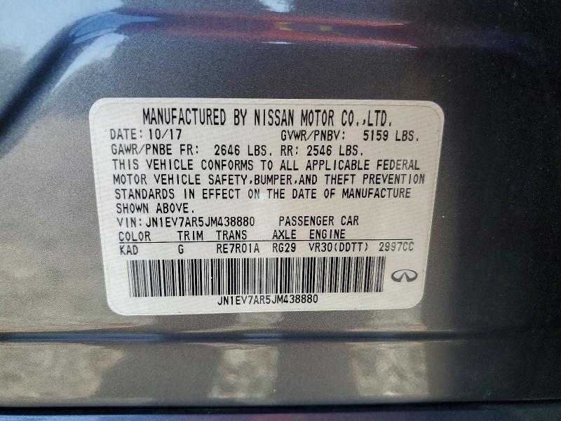 Продаж на аукціоні авто 2018 Infiniti Q50, vin: JN1EV7AR5JM438880, номер лоту: 68268896