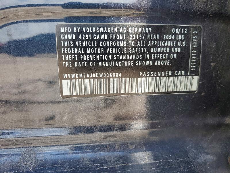 Продаж на аукціоні авто 2013 Volkswagen Golf, vin: WVWDM7AJ0DW036084, номер лоту: 67423746