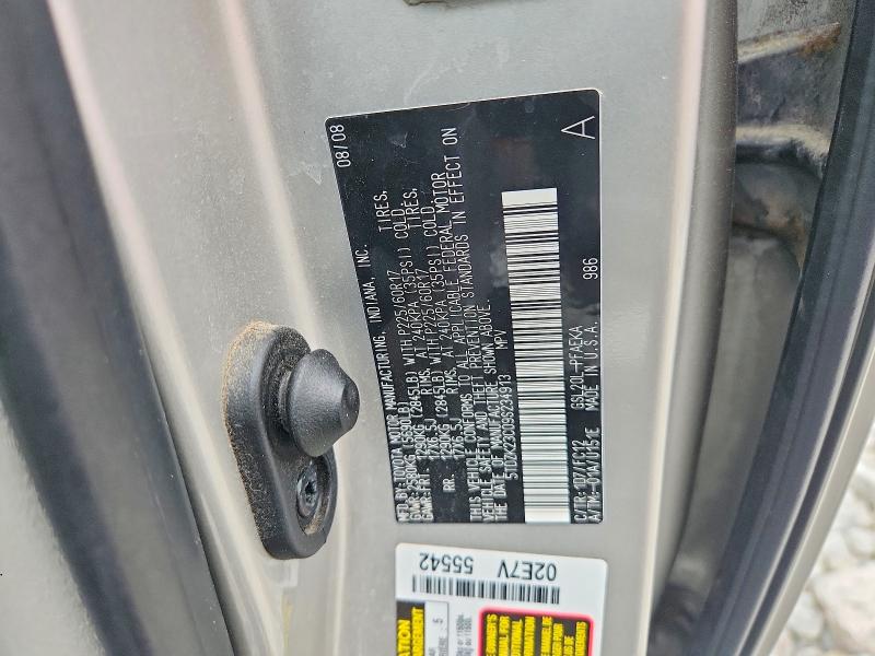 Aukcja sprzedaży 2009 Toyota Sienna, vin: 5TDZK23C09S234913, numer aukcji: 68893786
