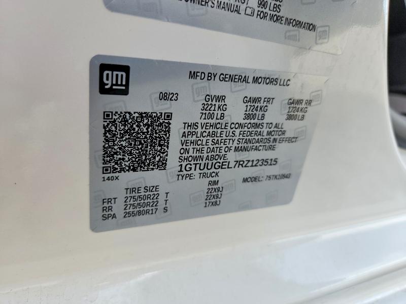 Aukcja sprzedaży 2024 Gmc Sierra, vin: 1GTUUGEL7RZ123515, numer aukcji: 68347546