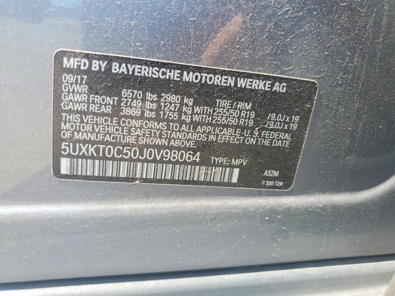 2018 Bmw X5 მანქანა იყიდება აუქციონზე, vin: 5UXKT0C50J0V98064, აუქციონის ნომერი: 67939716