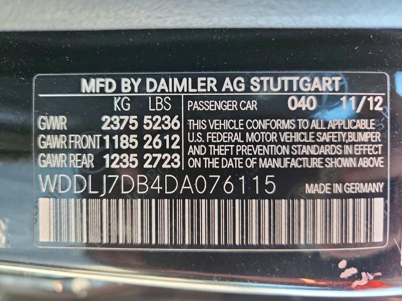 Aukcja sprzedaży 2013 Mercedes-benz Cls, vin: WDDLJ7DB4DA076115, numer aukcji: 68506746