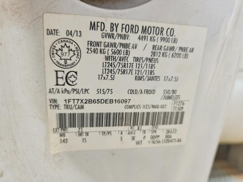 Продаж на аукціоні авто 2013 Ford F250, vin: 1FT7X2B65DEB16097, номер лоту: 62956936