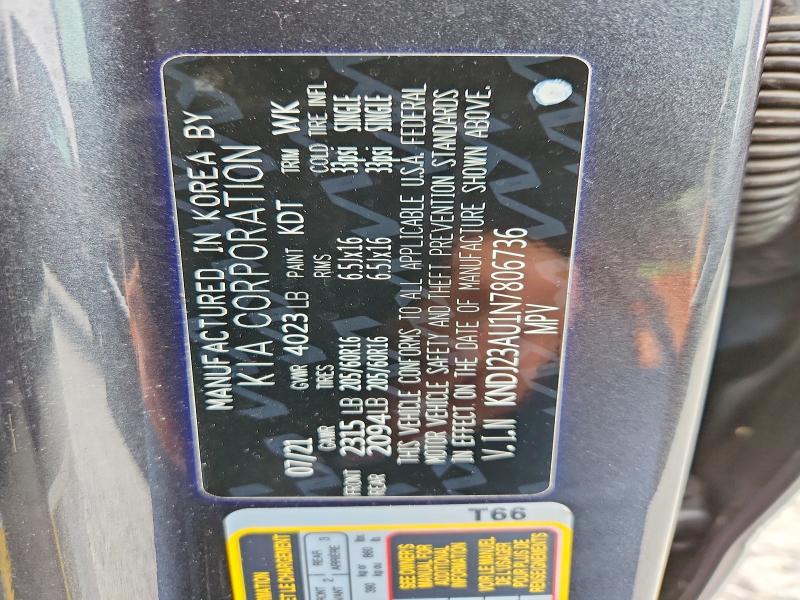 Aukcja sprzedaży 2022 Kia Soul, vin: KNDJ23AU1N7806736, numer aukcji: 69801016
