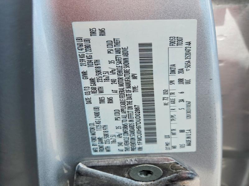 Продаж на аукціоні авто 2013 Ford Escape, vin: 1FMCU0H97DUD02867, номер лоту: 68035176