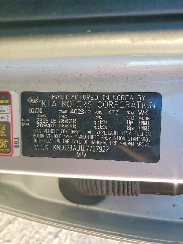 Auction sale of the 2020 Kia Soul, vin: KNDJ23AU1L7727922, lot number: 69559116