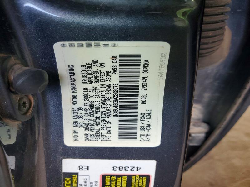 Aukcja sprzedaży 2010 Toyota Corolla, vin: 1NXBU4EE8AZ202079, numer aukcji: 69754476