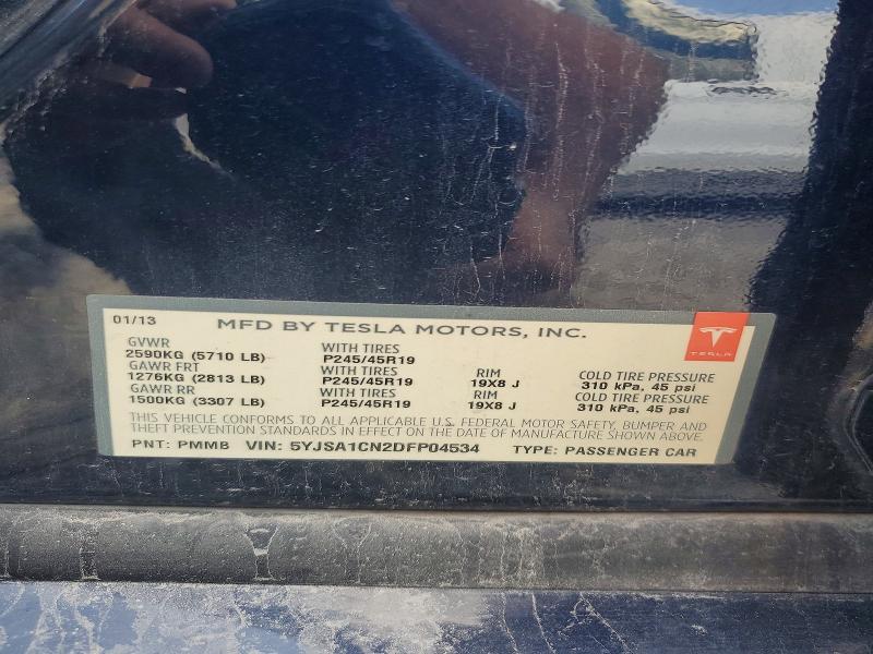 67307856 :رقم المزاد ، 5YJSA1CN2DFP04534 vin ، 2013 Tesla Model S مزاد بيع