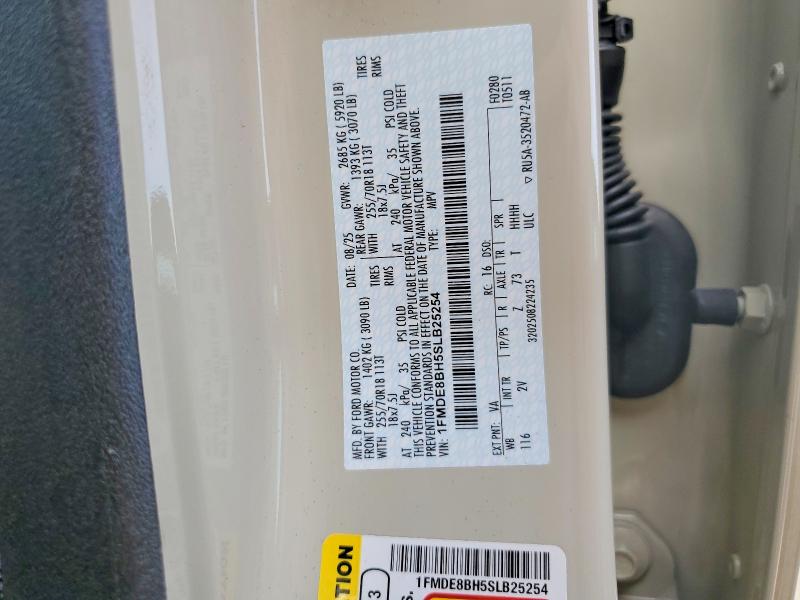 Продаж на аукціоні авто 2025 Ford Bronco, vin: 1FMDE8BH5SLB25254, номер лоту: 68056796