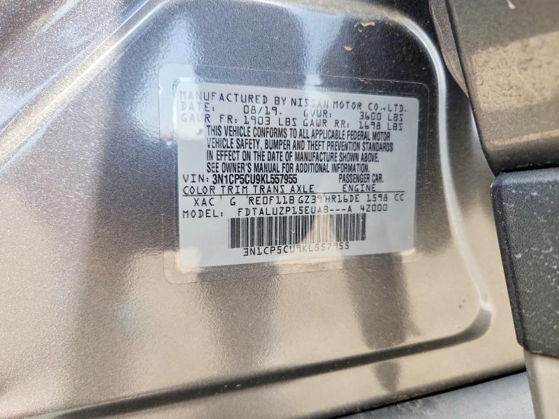 68796866 :رقم المزاد ، 3N1CP5CU9KL557955 vin ، 2019 Nissan Kicks مزاد بيع