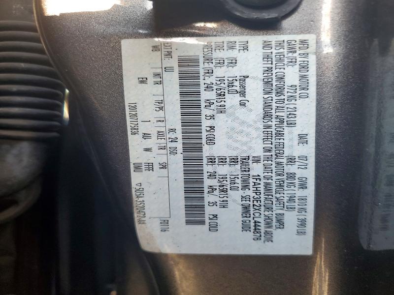 Aukcja sprzedaży 2012 Ford Focus, vin: 1FAHP3E2XCL444876, numer aukcji: 69919466