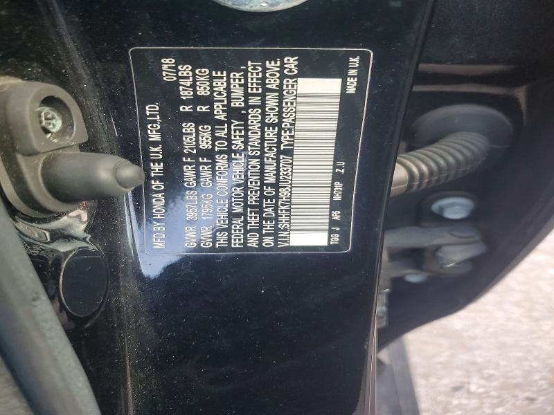 Aukcja sprzedaży 2018 Honda Civic, vin: SHHFK7H98JU233707, numer aukcji: 67367856