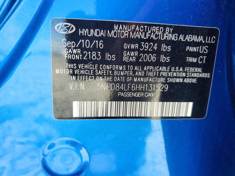 Aukcja sprzedaży 2017 Hyundai Elantra, vin: 5NPD84LF6HH131529, numer aukcji: 69344946