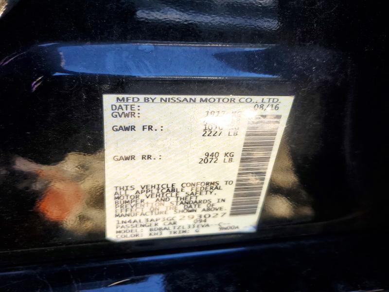 70965586 :رقم المزاد ، 1N4AL3AP3GC293027 vin ، 2016 Nissan Altima مزاد بيع