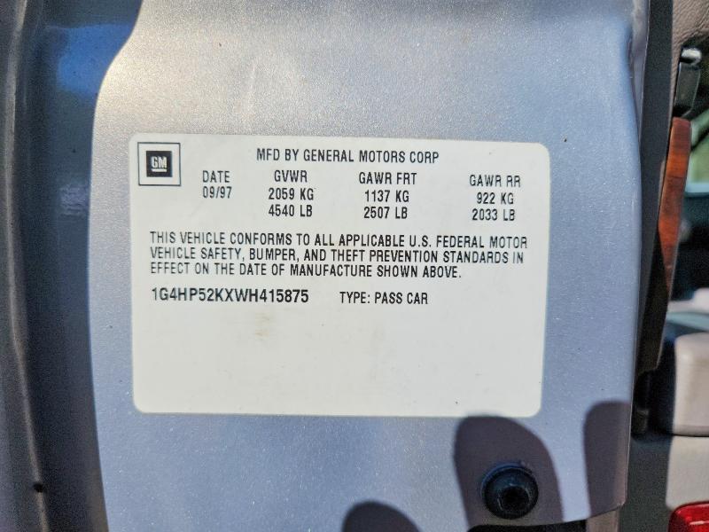 1998 Buick Lesabre მანქანა იყიდება აუქციონზე, vin: 1G4HP52KXWH415875, აუქციონის ნომერი: 69044686